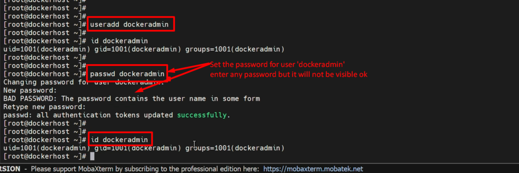 docker user