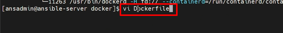 Dockerfile creation